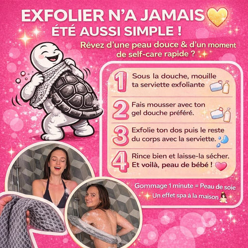 Serviette Exfoliante Éclaria - Votre alliée beauté!